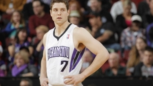 Jimmer Fredette, con la camiseta de los Kings.