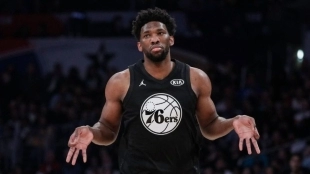 Joel Embiid, en el Partido de las Estrellas del All-Star de Charlotte 2019