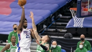 Joel Embiid, candidatura a ser MVP temporada NBA 2021. Foto: gettyimages