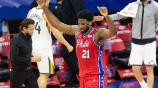 Joel Embiid, dardo a Rudy Gobert. Foto: gettyimages