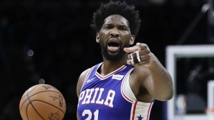 Joel Embiid, en un encuentro de la pasada temporada con los Sixers.