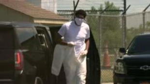 Joel Embiid, a su llegada a Orlando.