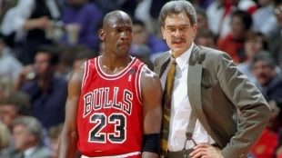 Michael Jordan en un partido con los Chicago Bulls.