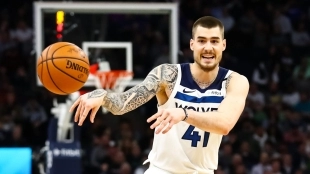 Juancho Hernangómez, con la camiseta de Minnesota Timberwolves.