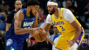 Los Angeles Lakers pierden y lesión de Anthony Davis. Foto: gettyimages