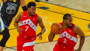 Kawhi Leonard y Kyle Lowry, dos de los grandes triunfadores de la jornada.