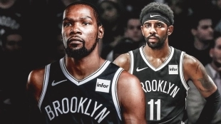 Kevin Durant y Kyrie Irving, jugadores de Brooklyn Nets.
