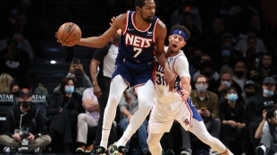 Kevin Durant, épico nivel contra Sixers. Foto: gettyimages