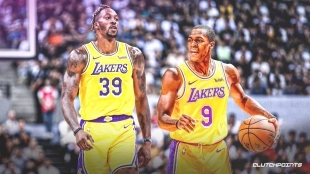 Rajon Rondo y Dwight Howard, estrellas de Los Angeles Lakers.