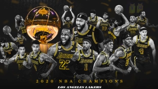 Los Angeles Lakers, campeones de la NBA.