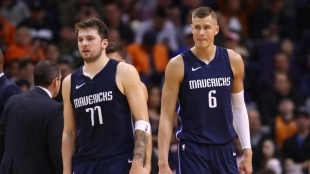 Luka Doncic y Kristaps Porzingis