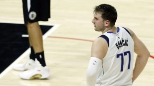 Luka Doncic, tristeza tras quedar eliminado. Foto: gettyimages