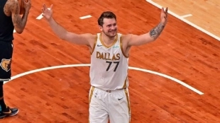 Luka Doncic, tiro ganador. Foto: gettyimages