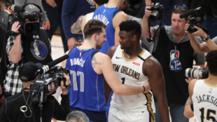 Luka Doncic vs Zion Williamson. Foto: gettyimages