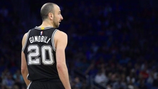 Manu Ginobili, jugador de San Antonio Spurs. Foto: @spurs