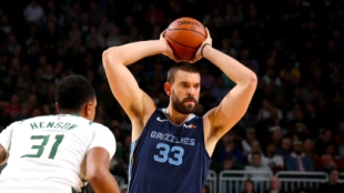 Marc Gasol, en acción ante los Bucks.