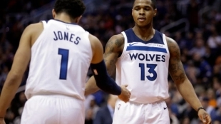 Marcus Georges-Hunt, con la camiseta de los Timberwolves.