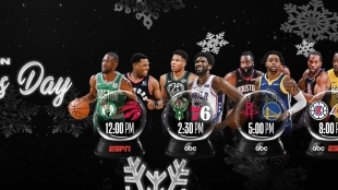 Los cinco partidos de la jornada son imperdibles. Foto: @NBA