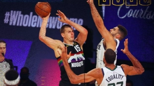 Nikola Jokic, clave en el triunfo final ante Utah Jazz.