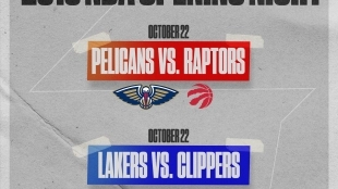 Raptors y Pelicans tendrán el salto inicial de la temporada. Foto: NBATV