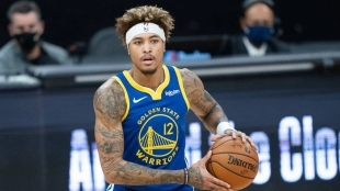 Kelly Oubre Jr en un partido con los Golden State Warriors.