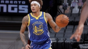 Kelly Oubre Jr en un partido con los Warriors.