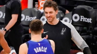 Pau Gasol y Luka Doncic, jugadores de la NBA.