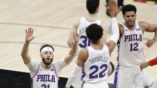 Philadephia 76ers fuerza séptimo partido con Atlanta Hawks. Foto: gettyimages