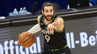 Ricky Rubio en un partido con los Minnesota Timberwolves.