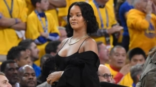 Rihanna, en unas recientes Finales de la NBA.