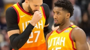 Rudy Gobert y Donovan Mitchell, los dos primeros jugadores en dar positivo en COVID-19
