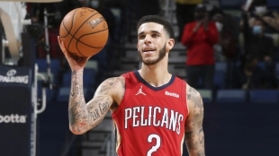 Lonzo Ball con los New Orleans Pelicans.