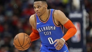 Russell Westbrook, jugador de Oklahoma City Thunder.