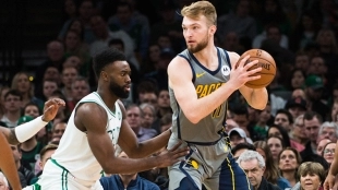 Sabonis y Brown en un Celtics-Pacers.