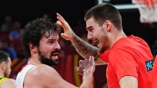 Sergio Llull y Juancho Hernangómez. 