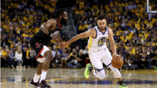 Stephen Curry y James Harden, a la caza de Ray Allen como máximo anotador de triples de la NBA. Foto: gettyimages