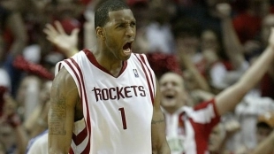 Tracy McGrady en su época como jugador de la NBA y de Houston Rockets.