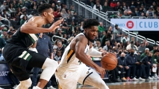 Utah Jazz gana a Milwaukee Bucks. Foto: gettyimages