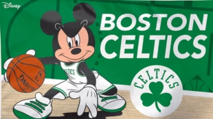 Mickey Mouse, con la camiseta de Boston Celtics