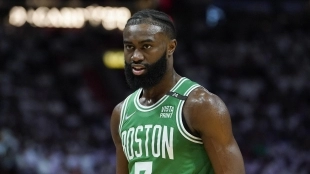 Jaylen Brown, con los Boston Celtics