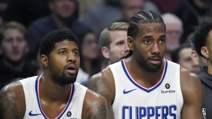 Kawhi Leonard y Paul George, estrellas de Los Angeles Clippers. 