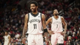 Kyrie Irving y Kevin Durant, en un partido con los Brooklyn Nets