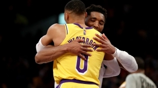 Russell Westbrook y Donovan Mitchell