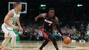 Victor Oladipo, en un partido con los Miami Heat