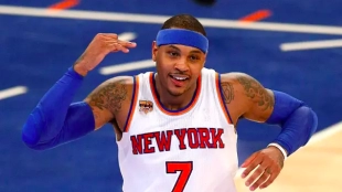 Carmelo Anthony, con la camiseta de New York Knicks. 