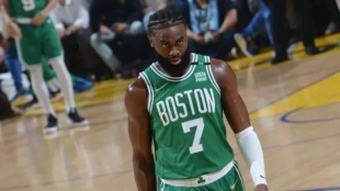 Jaylen Brown, estrella de Boston Celtics. 