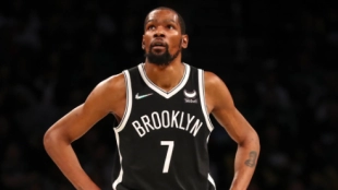 Kevin Durant, con la camiseta de Brooklyn Nets.