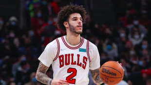 Lonzo Ball, con la camiseta de Chicago Bulls. 