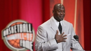 Michael Jordan, en su discurso del Hall of Fame