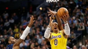 Westbrook, amenaza Schroder Lakers. Foto: gettyimages